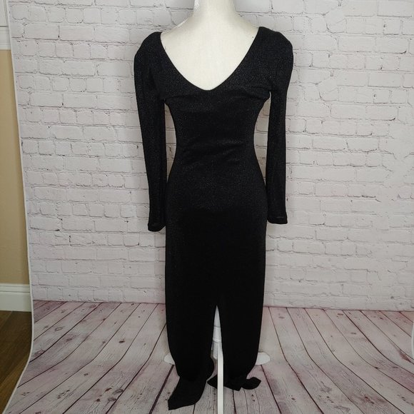 Chris McLaughlin Black Sparkle Formal Dress 4/6 - Picture 6 of 9
